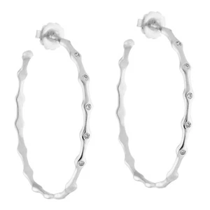 Orecchini a cerchio medi IPPOLITA Stardust Starlight con diamanti argento sterling - Foto 1 di 1