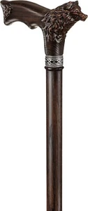 wolf Wooden, Carved, Unique - Walking Sticks for Men & Seniors - Picture 1 of 3