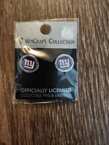 New York Giants Officially Licensed Jewelry Earrings Button Silver Post Wincraft - Picture 1 of 3