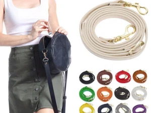 Bolso de mano cinturón delgado correa de repuesto bolso de cuero PU bandolera ajustable - Imagen 1 de 16