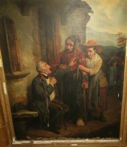 huile sur tolie d'après Jacquand 1853 58cm par 48cm oil on canvas after jacquand - Picture 1 of 7