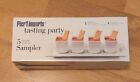 Pier 1 Imports Tasting Party 5 Pc Set Sampler 1 Tray & 4 Cups used once 