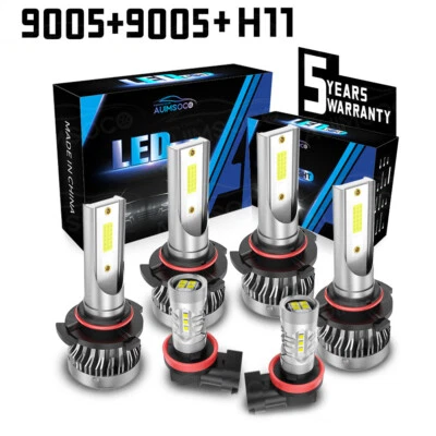 Faros antiniebla de haz alto/bajo LED para Chrysler 200 2016-2017 6x A+++ Foto 1 de 4