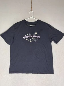 Looney Tunes Gray Daffy Duck and Bugs Bunny Short Sleeve T-Shirt Girls XL 16/18 - Picture 1 of 6