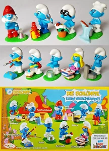 DIE SCHLÜMPFE KOMPLETTSATZ MIT PAPIEREN NV129 - NV137 KINDER ÜBERRASCHUNGSEI SPIELZEUG 2009 - Bild 1 von 1
