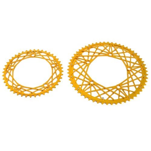 KCNC Cobweb Serie CNC 7075 Alloy Chainring Set 58-44T,BCD 130mm, Gold - Image 1 of 4