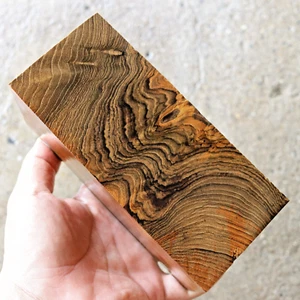 Exotic Teak Burl, Block Blanks For DIY Woodworking 2 6/8"X 6 3/8"X 2 6/8" #865 - Picture 1 of 15