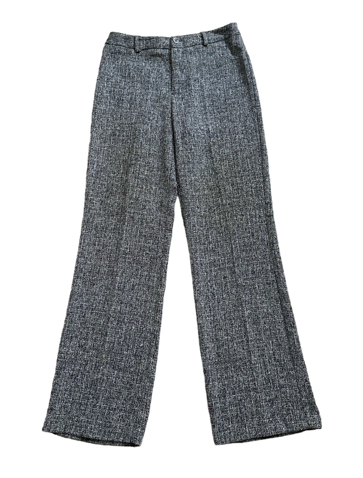 HILLARD & HANSON Womens Size 4 Black White Speckled Dress Pants 31" Inseam - Image 1 of 4