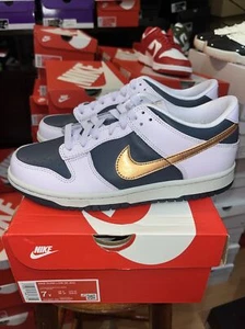 Nike Dunk Low (GS) SE Copper Swoosh DX1663-400 AUTHENTIC NEW 7y - Picture 1 of 5
