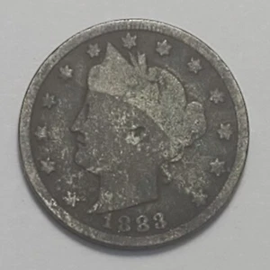Nicer low mintage 1883 with cents Liberty Head Nickel - Picture 1 of 2
