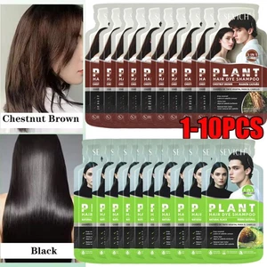 Natural Plant Hair Dye Bubble New Botanical Based Color Bubble Dye for Grey Hair - Picture 1 of 31