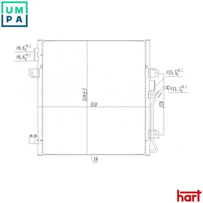 CONDENSER AIR CONDITIONING 619 549 FOR DODGE ENR/ENS 2.8L 4cyl NITROEGS 4.0L - Image 1 of 4