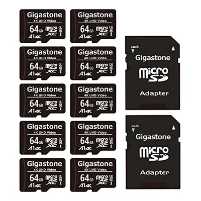 64GB 10-Pack Micro SD Card, 4K UHD Video, Surveillance Security Cam - Image 1 of 4