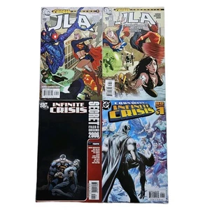 Lot Of 4 DC INFINITE CRISIS Comic Books JLA 122 123 Secret Files 2006 Countdown - Picture 1 of 9