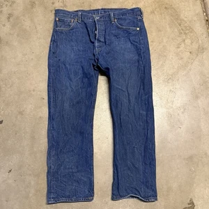 Vintage 1996 Levis 501 Denim Jeans Herren 38 x 30 Medium Wash Blau Hergestellt in den USA 37x28 - Bild 1 von 12