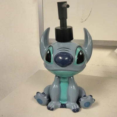 Disney Stitch From Lilo & Stitch Soap Lotion Pump Dispenser Blue Resin 7.5" - Image 1 of 4