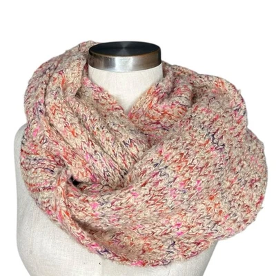 ECHO Marled Large Knit Infinity Scarf Women's One Size Pink Orange Tan  - Image 1 of 4
