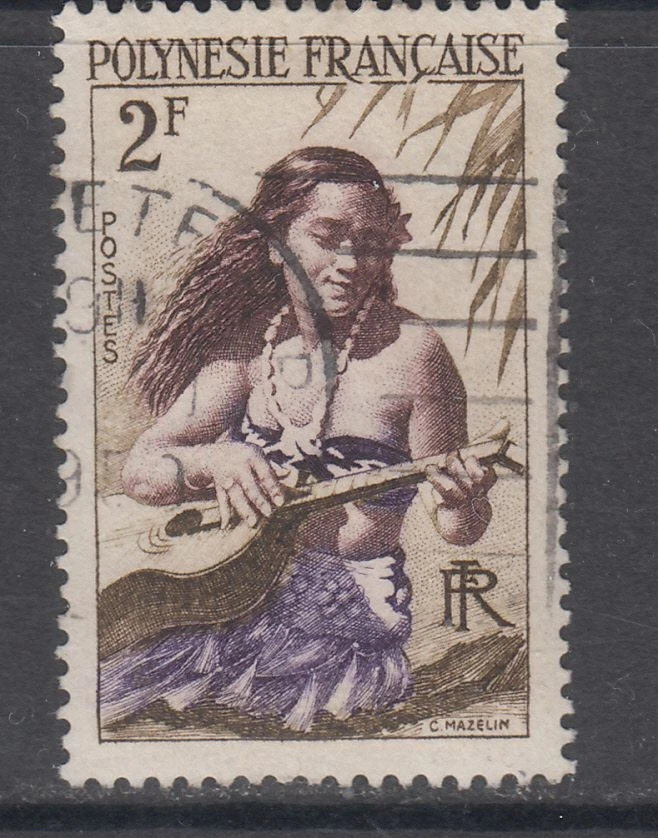 French Polynesia - 2f Pictorial Issue (Used) 1958 (CV $7) - Image 1 of 1