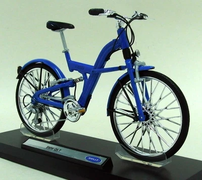 Welly 1/10 Scale - BMW Q5.T Blue Diecast and Plastic Model Bicycle and Stand - Image 1 of 4