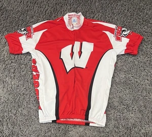 Camiseta deportiva del mundo de ciclismo Wisconsin Badgers para hombre talla XL gráfica Bucky bicicleta montar UW - Imagen 1 de 7