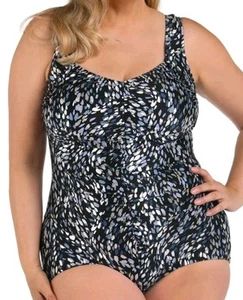 Costume da bagno dimagrante Maxine Hollywood taglia 16 pinup cincato pezzo unico - Foto 1 di 8