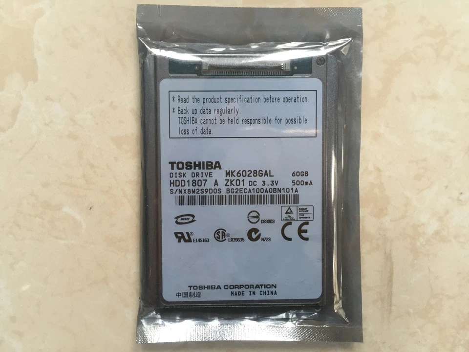 1.8" MK6028GAL HDD 60GB 4200RPM  HARD DISK DRIVE SATA I - Image 1 of 1