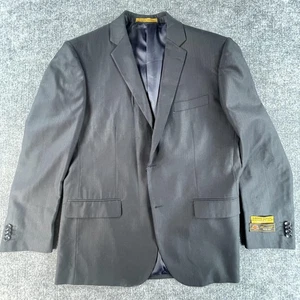 Alberto Nardoni Blazer Mens 42 Regular Black Suit Jacket Super 150s Italy Formal - Picture 1 of 14