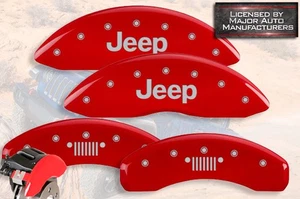 2021-2024 Jeep Grand Cherokee Front Rear Red MGP Brake Caliper Covers Grill Vent - Bild 1 von 10