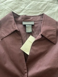 Women’s Banana Republic Fitted Shirt Size Medium Cotton Lycra NWT Blouse - Picture 1 of 9