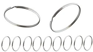 Split Keyring 100-PC Nickel Plated 1" Key Rings Tempered Steel Lucky Line 76402 - Picture 1 of 4