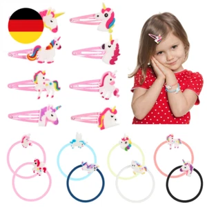 16 Stück Einhorn-Haarspange Haarnadeln Einhorn-Armband Haargummis Pferdeschwanz- - Bild 1 von 9