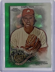 2022 Allen Ginter Chrome Steve Carlton Green Refractor