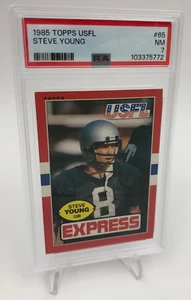 STEVE YOUNG PSA 1985 Topps USFL #65 Card NFL LA EXPRESS 49ERs slab grade PSA 7 - Picture 1 of 11