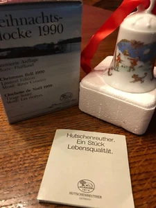 Hutschenreuther Weihnachtsglocke 1990, OVP,  Motiv  Flußland, limitierte Auflage - Bild 1 von 4