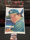 Jose Canseco Signed Auto 10x14 Topps Living Art Print /100 MVP ROY 40/40 JSA COA