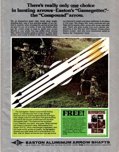 DE COLECCIÓN 1977 EASTON ALUMINIO FLECHA SHAGTS ARCO CAZA ANUNCIO IMPRESO - Imagen 1 de 1