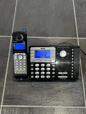 RCA 25252 1,9 GHz 2 líneas teléfono inalámbrico auricular digital negocio sin batería Foto 1 de 4