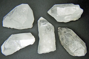 Quartz Crystals Mineral Specimens 237.21 grams Brazil Five Pieces - Picture 1 of 12