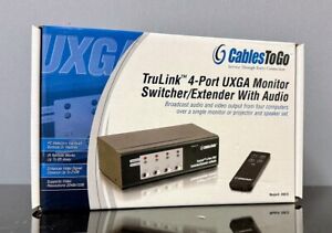 Commutateur/extenseur de moniteur UXGA C2GG TruLink® 4 ports avec audio 3,5 mm