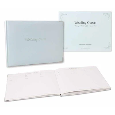 Wedding Guest Book - Beautiful White Bride Groom Ceremony Notes Gift Book Memory - Image 1 of 3