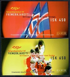 ICELAND. 1998. 450 Kr y 650 Kr. Europa. 2 folletos. Estampillada sin montar o nunca montada (H40-H41) - Imagen 1 de 2