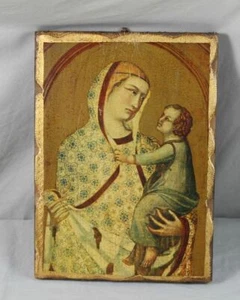 Ikone - Mutter Gottes + Jesuskind auf Arm - Repro von byzantinischem Motiv /S17 - Bild 1 von 12