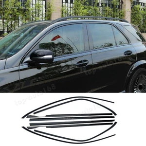 Steel Black Window Strip Cover Trim For Mercedes-Benz GLE-Class SUV 2020-2023 - Picture 1 of 12