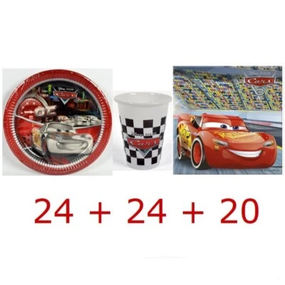 KIT COORDINATO PER TAVOLA 68 pezzi CARS SAETTA MCQUEEN PER FESTA DI COMPLEANNO - Immagine 1 di 4