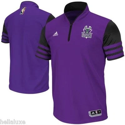 Adidas Raro Milwaukee BUCKS MADERA DURA CLÁSICO TIRO CREMALLERA Jersey Camisa Para Hombres Talla S Foto 1 de 4