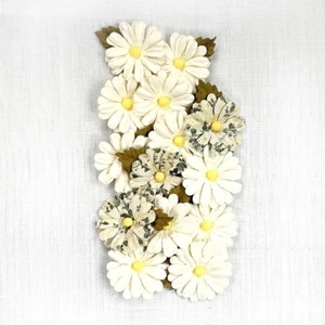 Little Birdie Valerie Paper Flowers 14/Pkg-Moon Light - Picture 1 of 2