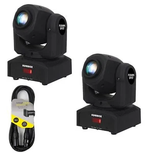 2 x Equinox Fusion Spot MKIII 12W Moving Head with DMX Cable DJ Disco Stage - Picture 1 of 5