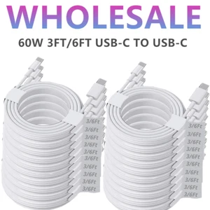 USB C to USB C Cable Cord Quick Type C Charger 3/6FT For Samsung MacBook Lot - Picture 1 of 14