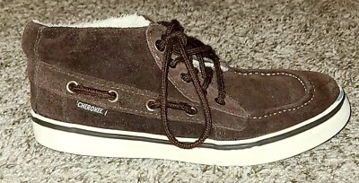 Cherokee Talla 12 Zapatos Juveniles Niños Cuero Marrón Barco Mocasines Foto 1 de 4