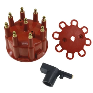 Small Big Block Ready To Run/Pro Billet Cap&Rotor Kit V8 CHEVY GM FORD DODGE RED - Bild 1 von 4